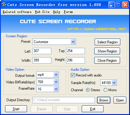 Cute Screen Recorder Free 1.700