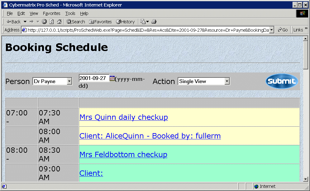 CyberMatrix Pro Schedule Web 6.01