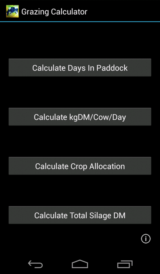 Dairy Farm Grazing Calculator 1.0