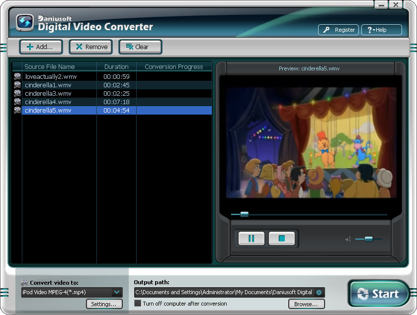 Daniusoft Digital Video Converter 2.0.17