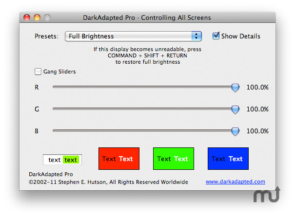 DarkAdapted for Mac OS X 3.0.1