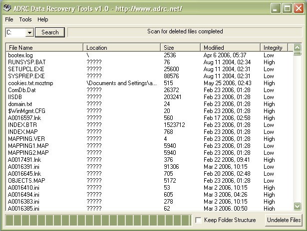 Data Recovery with ADRC Software 1.02