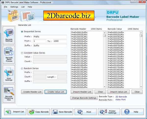 Databar Stacked Barcode Generator 7.3.0.1