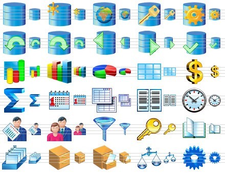 Database Software Icons 2012.1
