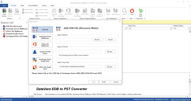 Datavare EDB to PST Converter 1.0