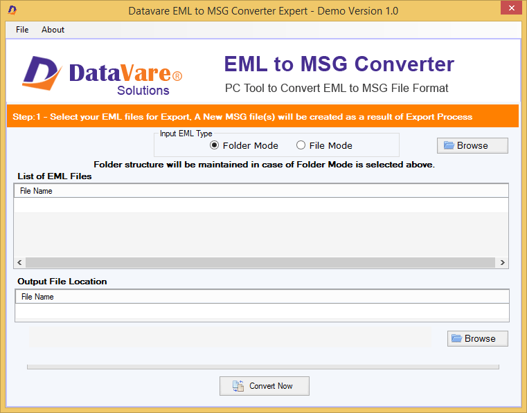 DataVare EML to MSG Converter Expert 1.0