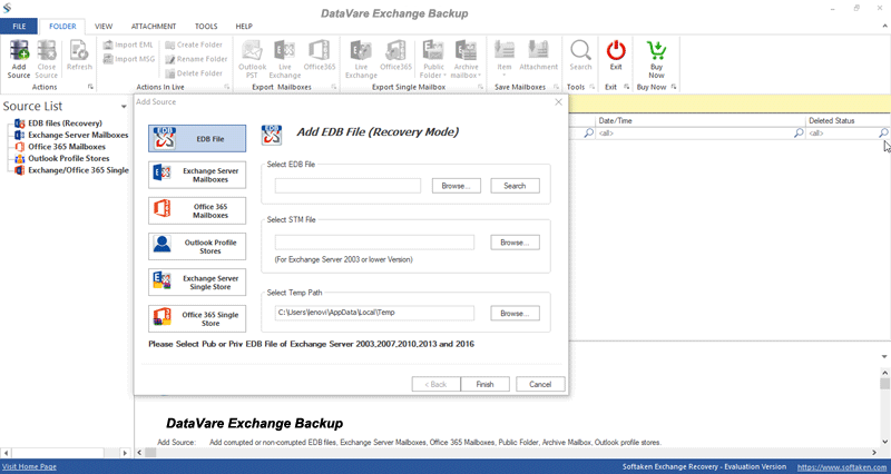 Datavare Exchange Backup Tool 1.0