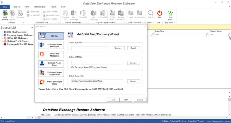Datavare Exchange Restore Software 1.0