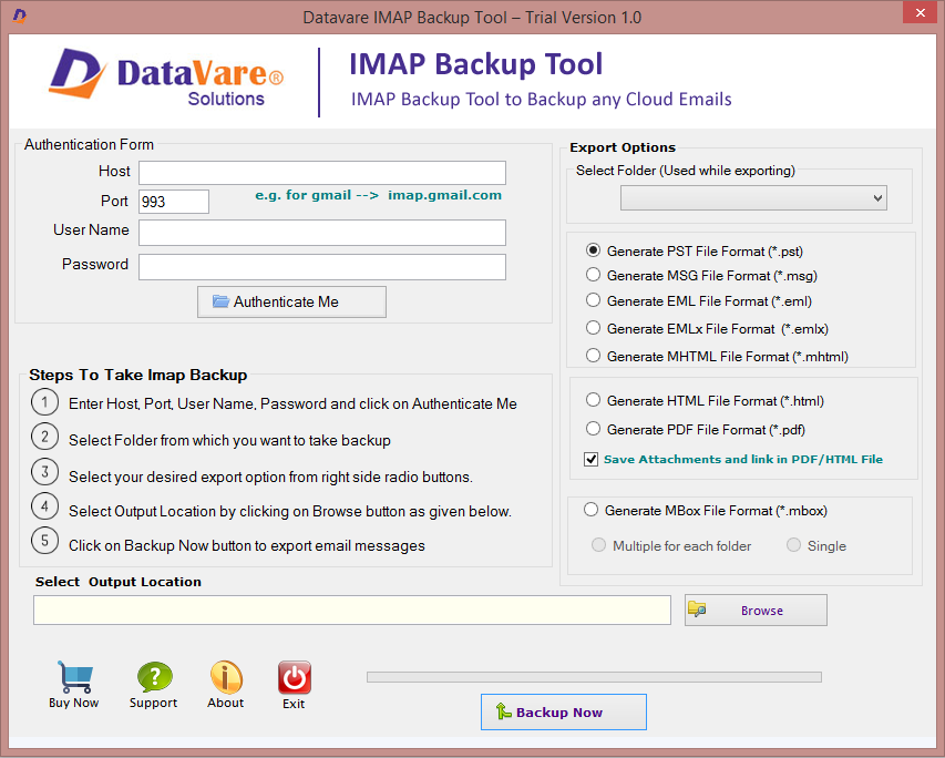 Datavare IMAP Backup Tool 1.0