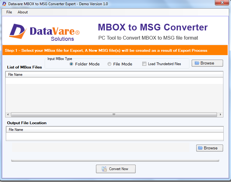 DataVare MBOX to MSG Converter Expert 1.0
