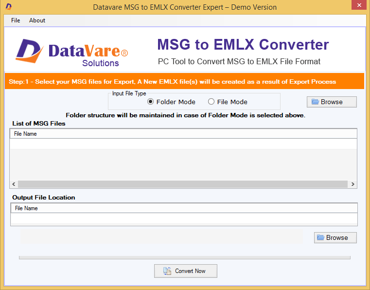 Datavare MSG to EMLX Converter 1.0