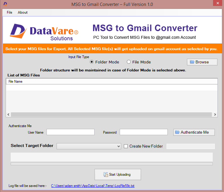 Datavare MSG to Gmail Converter Software 1.0