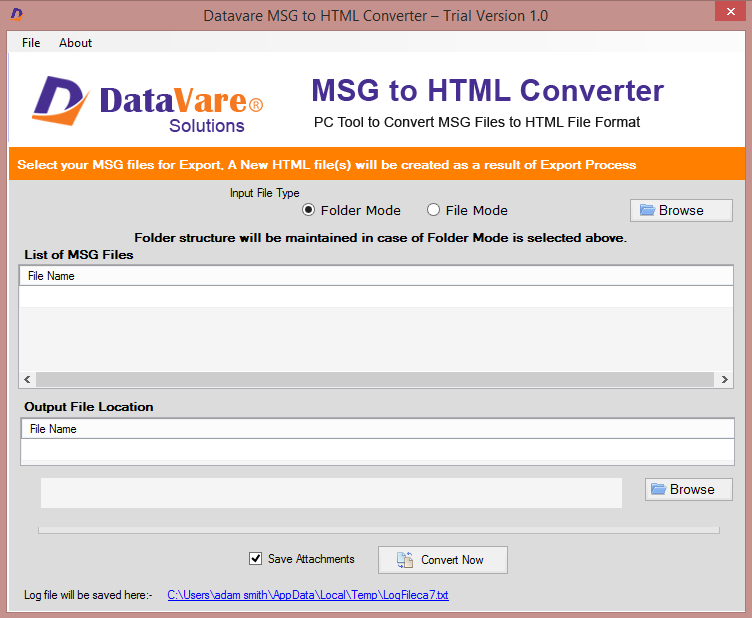 Datavare MSG to HTML Converter 1.0