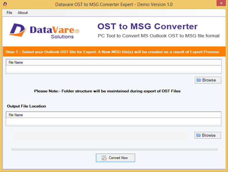 DataVare OST to MSG Converter Expert 1.0