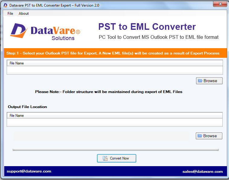 DataVare PST to EML Converter Expert 2.0