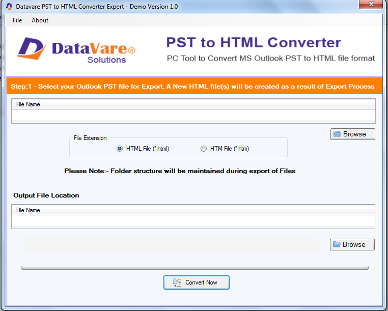 DataVare PST to HTML Converter Expert 1.0