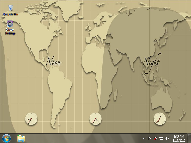 Daylight Map Desktop Clock 1.0.0