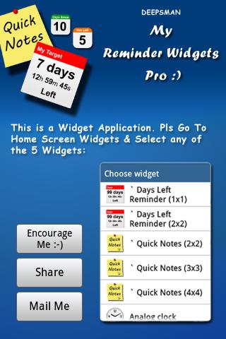 Days Until+Quick Notes Widgets 1.0