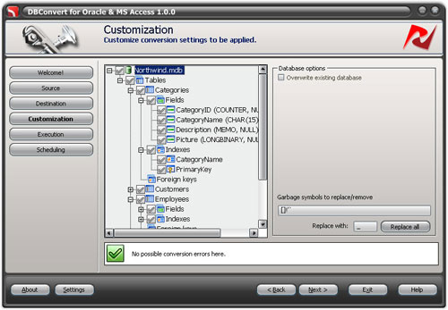 DBConvert for Oracle and Access 1.1.0