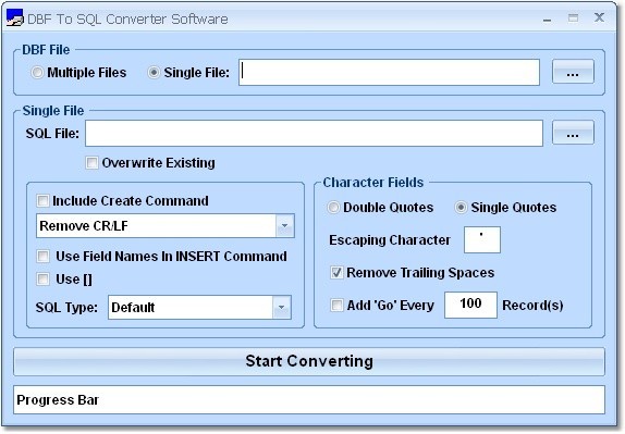 DBF To SQL Converter Software 7.0