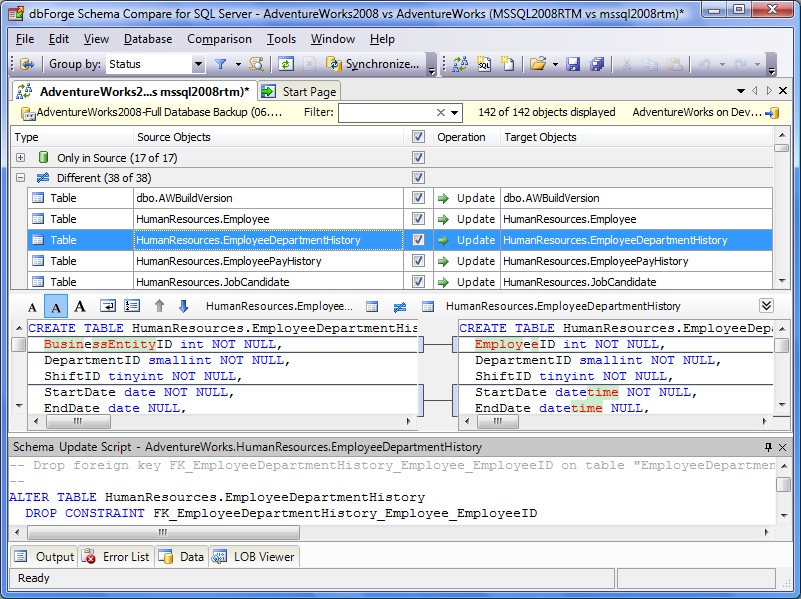 dbForge Schema Compare for SQL Server 4.0