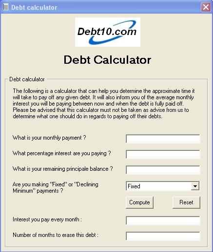 Debt10 Calculator 1.0