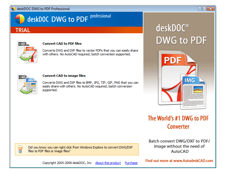 deskDOC DWG to PDF Professional 5.7.8