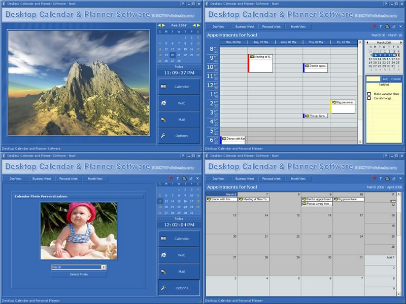 Desktop Calendar and Planner Software 2007.2.1.17