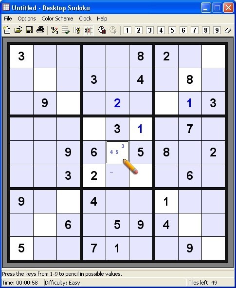 Desktop Sudoku 1.1