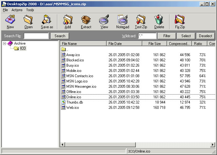 DesktopZip 2008.8