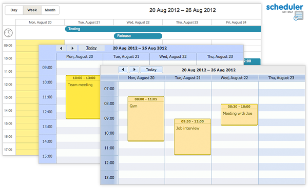dhtmlxScheduler :: Ajax Event Calendar 3.5