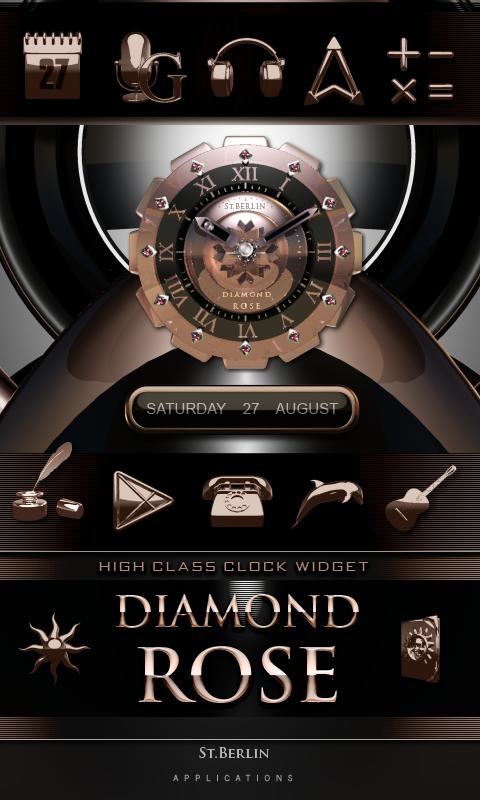 Diamond Rose clock widget 2.22