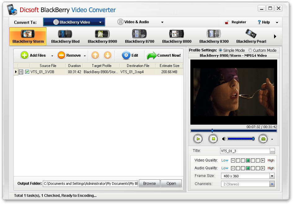 Dicsoft BlackBerry Video Converter 3.5.0.1