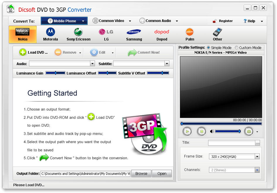 Dicsoft DVD to 3GP Converter 3.5.0.1