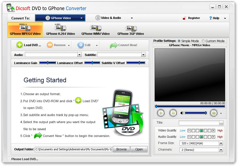 Dicsoft DVD to GPhone Converter 3.5.0.2