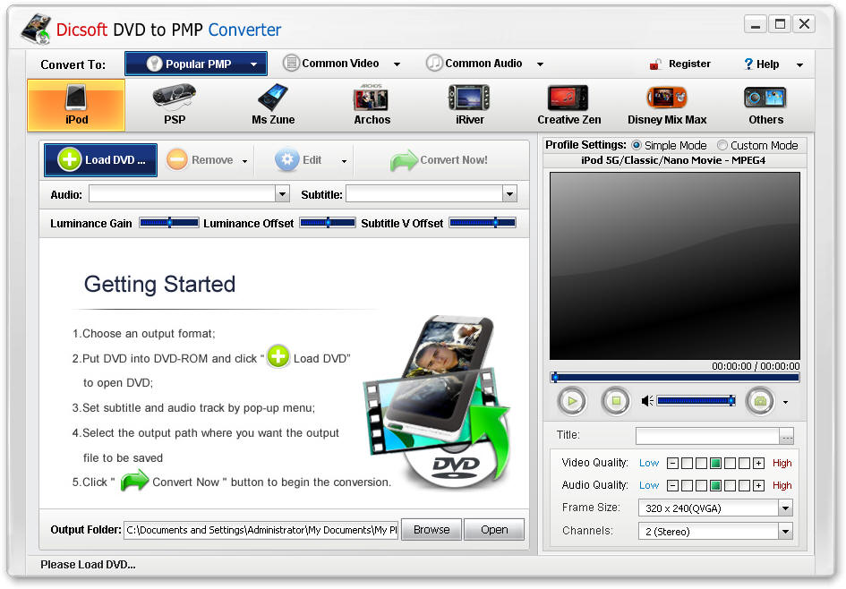 Dicsoft DVD to PMP Converter 3.5.0.1