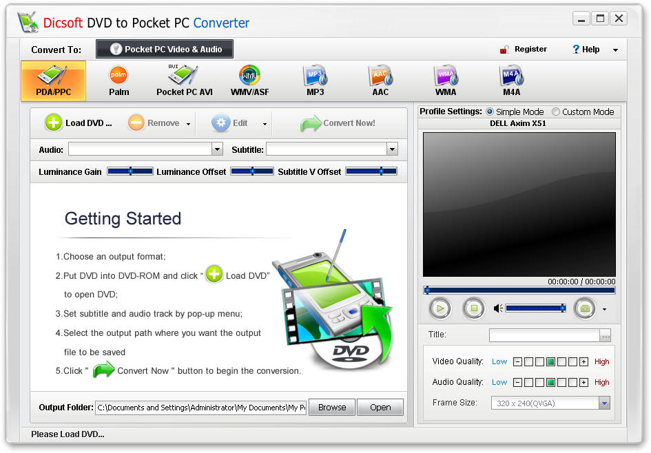 Dicsoft DVD to Pocket PC Converter 3.5.0.1