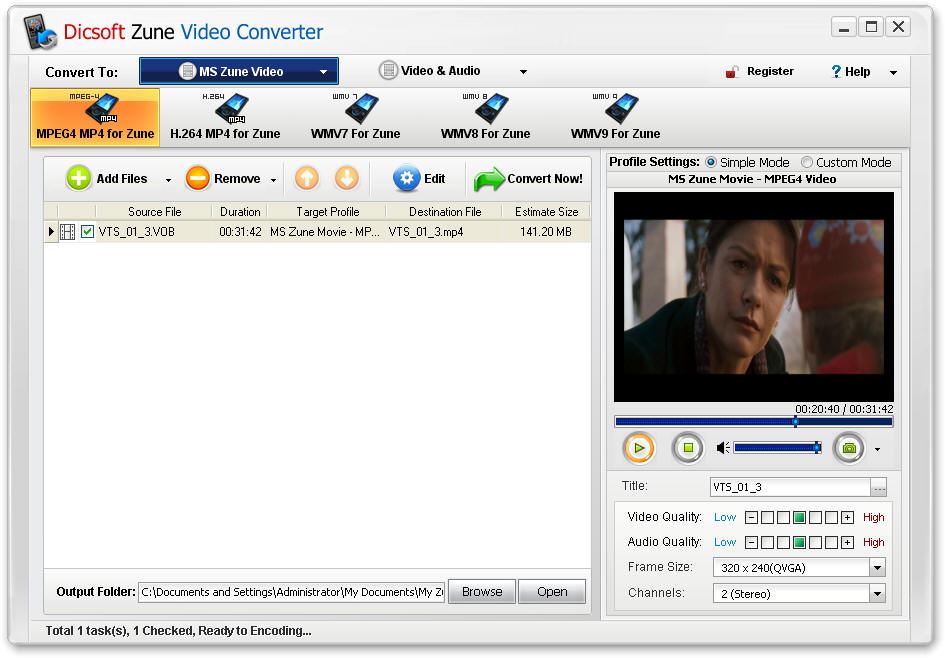 Dicsoft Zune Video Converter 3.5.0.2