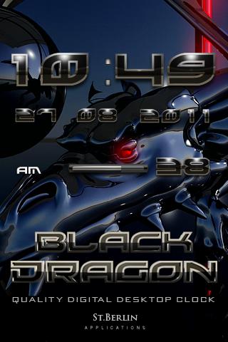 digital clock black DRAGON 2.16