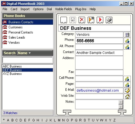 Digital PhoneBook 2003