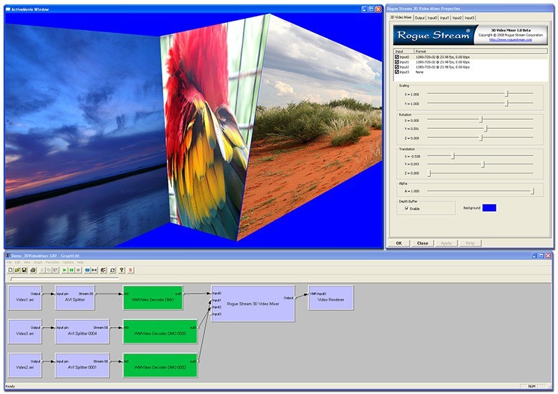 DirectShow 3D Video Mixer Filter 1.3