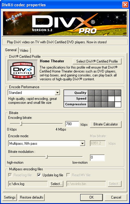 DivX Player with DivX Pro Codec (2K/XP) 5.2.1