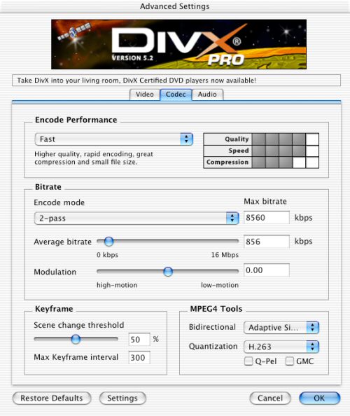 DivX Pro Video Bundle for Mac OSX 5.2