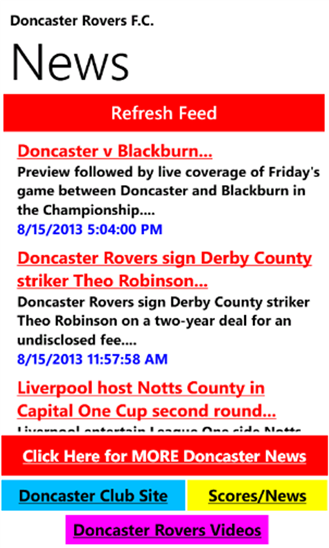 Doncaster Football News 1.1.0.0
