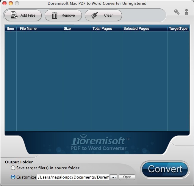 Doremisoft Mac PDF to Word Converter 2.1.1
