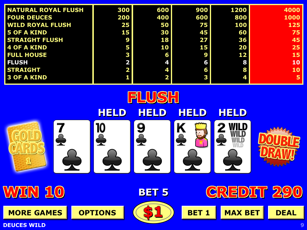 Double Draw Video Poker Free Download and Review