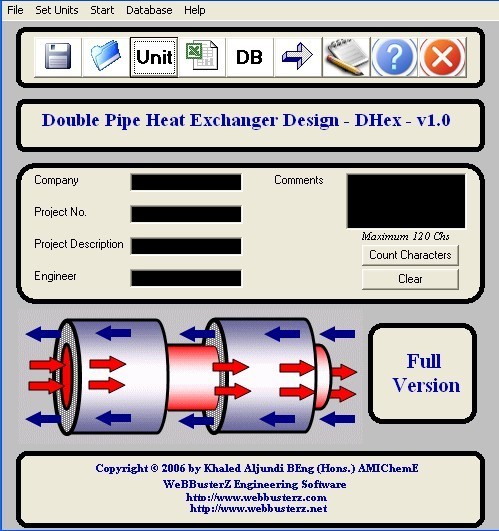Double Pipe Heat Exchanger Design (DHex) 1.0