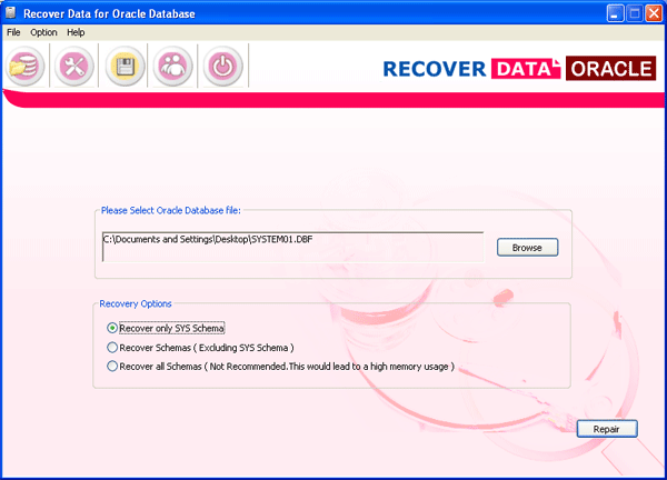 Oracle File Recovery Software 2.0