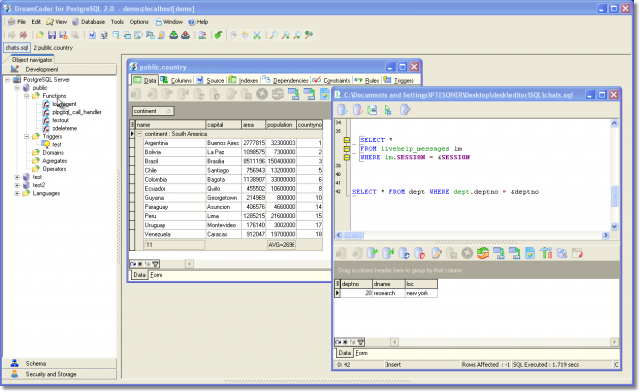 DreamCoder for PostgreSQL Enterprise Freeware 6.0