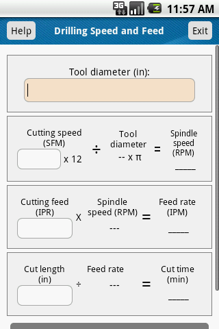 Drilling Speed and Feed Calc 1.0